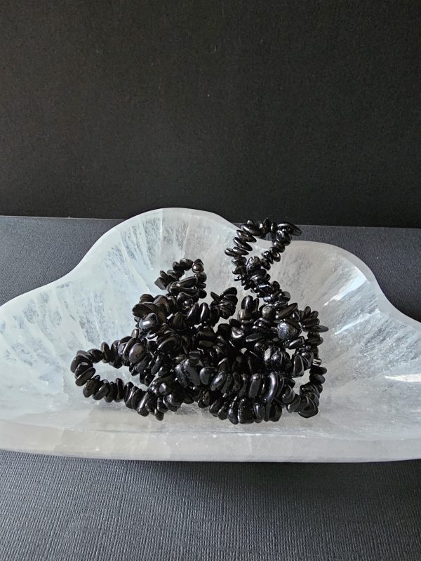 Black Obsidian Chip Bracelet