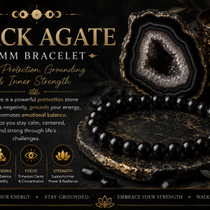 Black Agate 6mm Bracelet