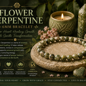 Flower Serpintine 6mm Bracelet